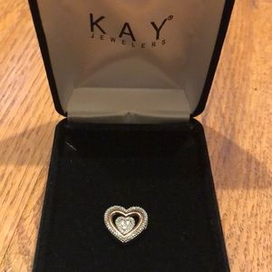 Kay Jewelers heart pendant set 10k rose gold, gold